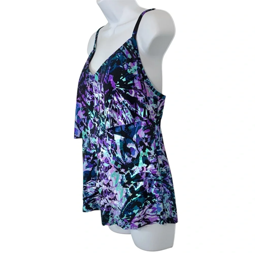 MAGIC SUIT Chasing Butterflies Chloe Tankini  Top Sz 12